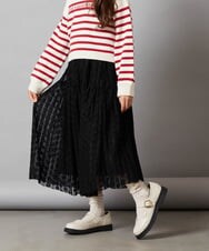 KJHLS60029 a.v.v KIDS(アー・ヴェ・ヴェ) [110-130]チュールロングスカート ブラック