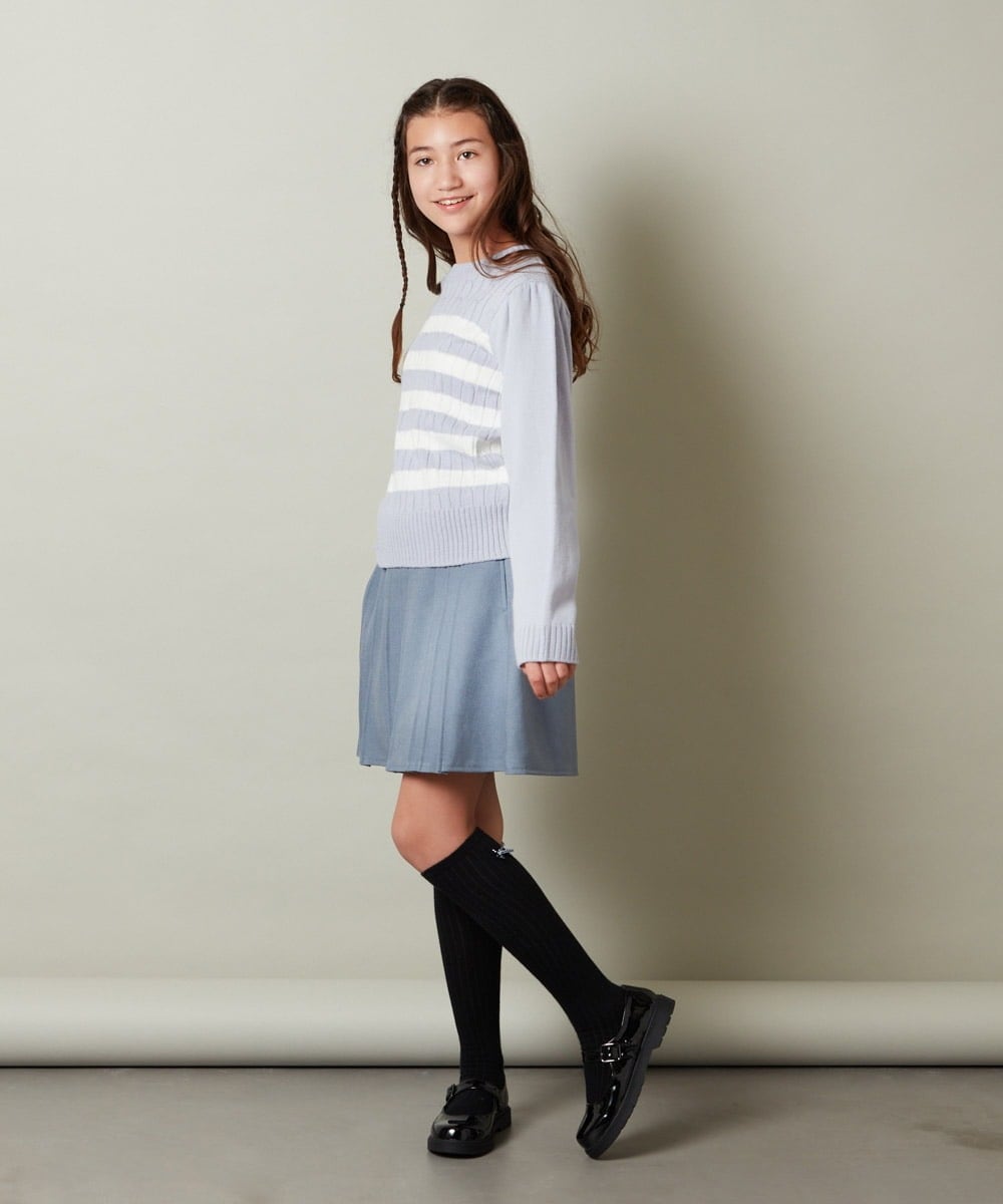 KJHLS61029 a.v.v KIDS(アー・ヴェ・ヴェ) [100-130]プリーツスカート ブラック