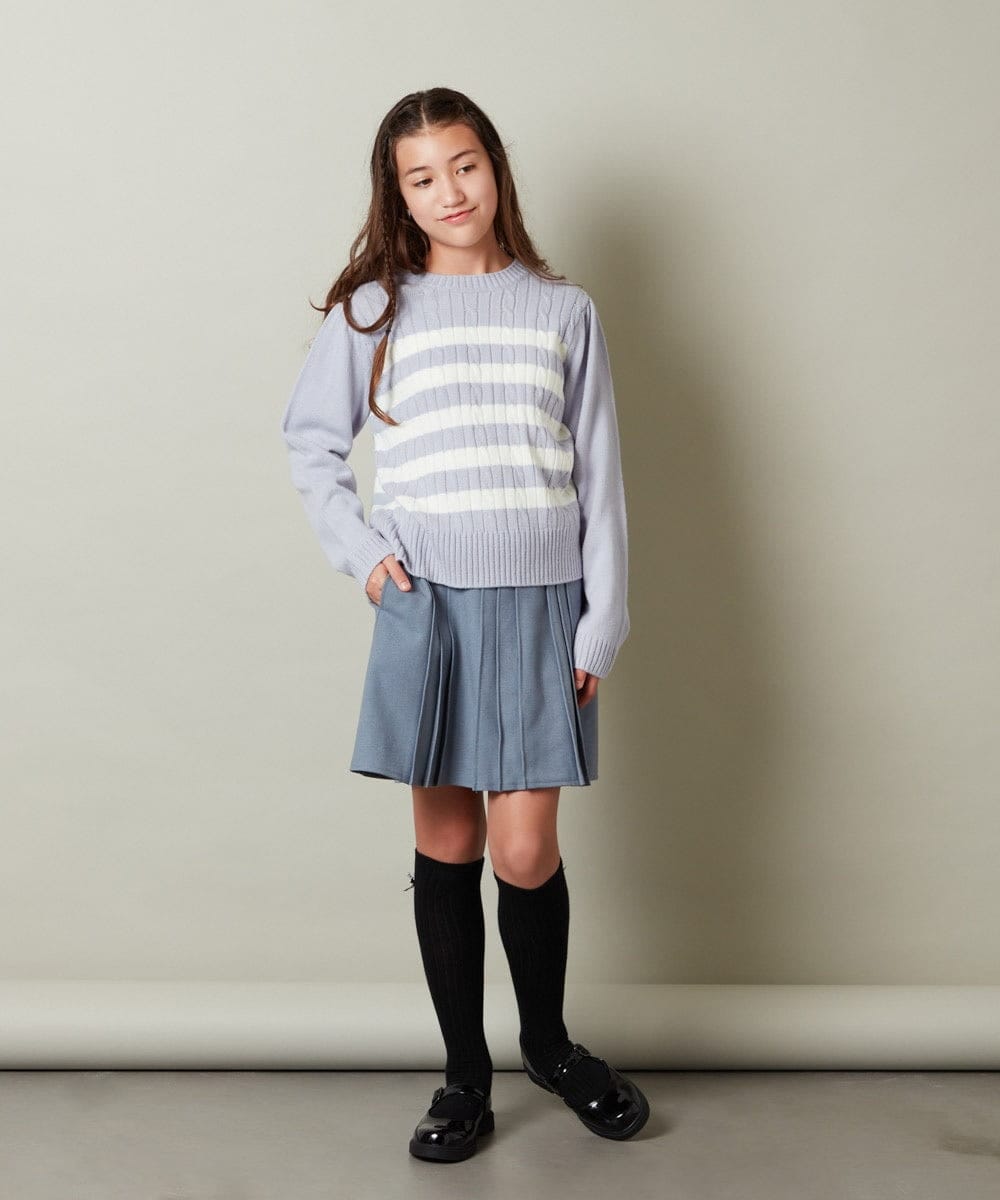 KJHLS61029 a.v.v KIDS(アー・ヴェ・ヴェ) [100-130]プリーツスカート ブラック