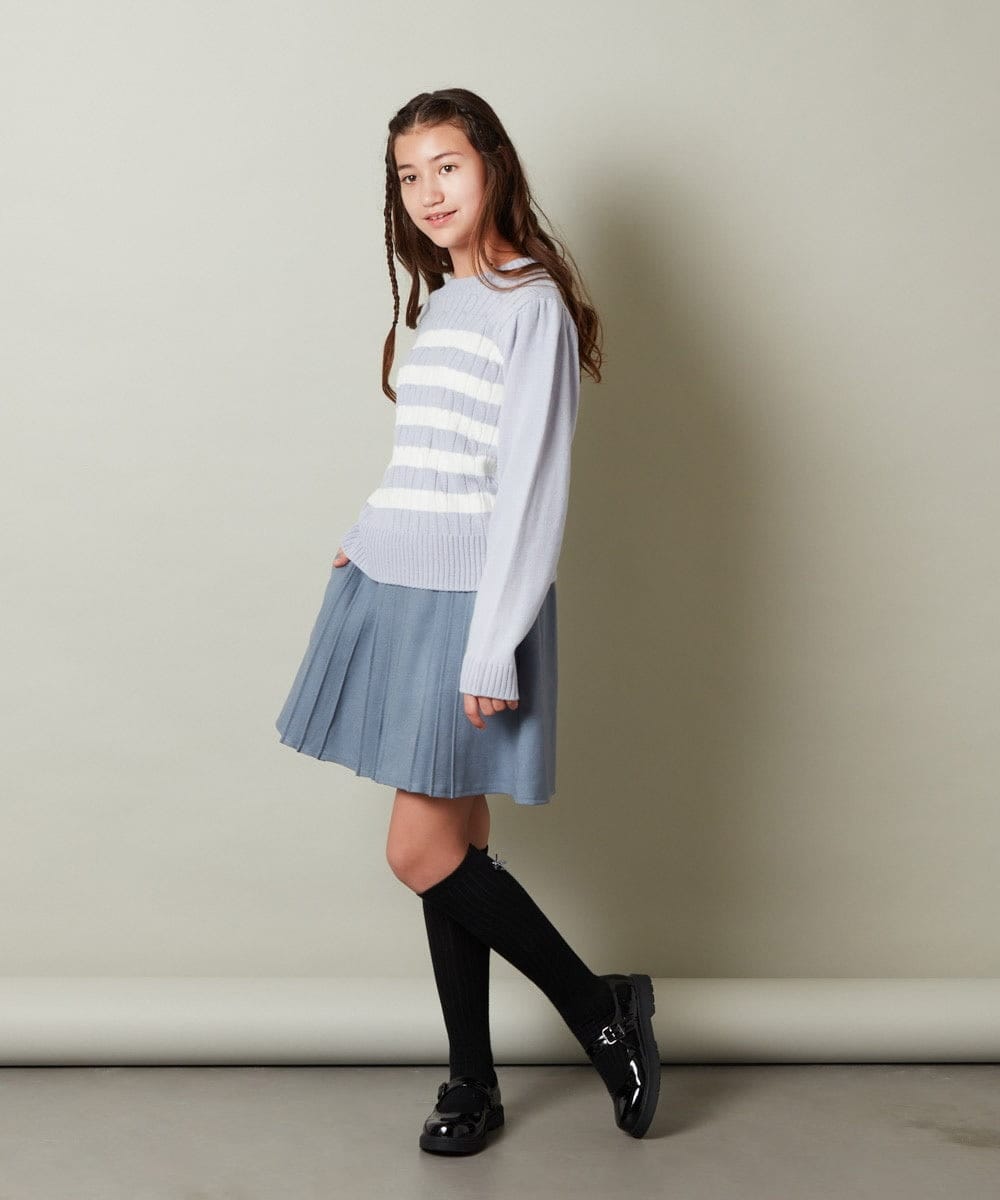 KJHLS61029 a.v.v KIDS(アー・ヴェ・ヴェ) [100-130]プリーツスカート ブラック