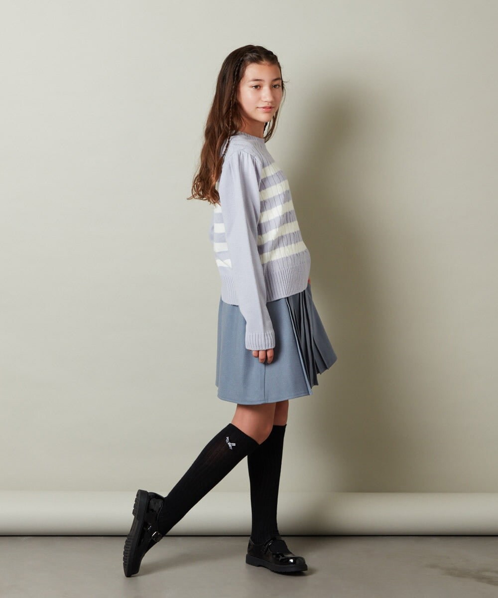 KJHLS61029 a.v.v KIDS(アー・ヴェ・ヴェ) [100-130]プリーツスカート ブラック