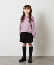 KJHLS61029 a.v.v KIDS(アー・ヴェ・ヴェ) [100-130]プリーツスカート ブラック