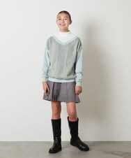 KJHLS61029 a.v.v KIDS(アー・ヴェ・ヴェ) [100-130]プリーツスカート ブラック