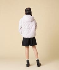 KJJAD02069 a.v.v KIDS(アー・ヴェ・ヴェ) [100-160]【フード取り外し可能/お家で洗える】中綿ショートブルゾン ピンク