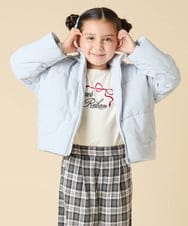 KJJAD02069 a.v.v KIDS(アー・ヴェ・ヴェ) [100-160]【フード取り外し可能/お家で洗える】中綿ショートブルゾン ピンク