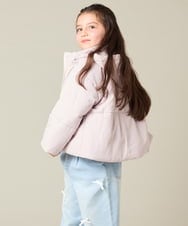 KJJAD02069 a.v.v KIDS(アー・ヴェ・ヴェ) [100-160]【フード取り外し可能/お家で洗える】中綿ショートブルゾン ピンク