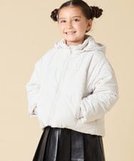 KJJAD02069 a.v.v KIDS(アー・ヴェ・ヴェ) [100-160]【フード取り外し可能/お家で洗える】中綿ショートブルゾン ピンク