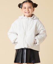 KJJAD02069 a.v.v KIDS(アー・ヴェ・ヴェ) [100-160]【フード取り外し可能/お家で洗える】中綿ショートブルゾン ピンク