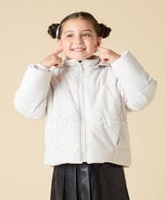 KJJAD02069 a.v.v KIDS(アー・ヴェ・ヴェ) [100-160]【フード取り外し可能/お家で洗える】中綿ショートブルゾン ピンク