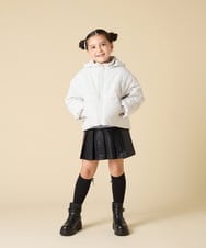 KJJAD02069 a.v.v KIDS(アー・ヴェ・ヴェ) [100-160]【フード取り外し可能/お家で洗える】中綿ショートブルゾン ピンク
