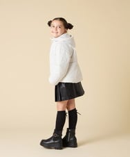 KJJAD02069 a.v.v KIDS(アー・ヴェ・ヴェ) [100-160]【フード取り外し可能/お家で洗える】中綿ショートブルゾン ピンク