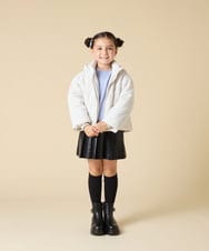 KJJAD02069 a.v.v KIDS(アー・ヴェ・ヴェ) [100-160]【フード取り外し可能/お家で洗える】中綿ショートブルゾン ピンク