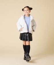 KJJAD02069 a.v.v KIDS(アー・ヴェ・ヴェ) [100-160]【フード取り外し可能/お家で洗える】中綿ショートブルゾン ピンク