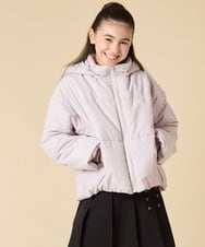 KJJAD02069 a.v.v KIDS(アー・ヴェ・ヴェ) [100-160]【フード取り外し可能/お家で洗える】中綿ショートブルゾン ピンク