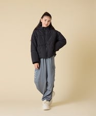 KJJAD02069 a.v.v KIDS(アー・ヴェ・ヴェ) [100-160]【フード取り外し可能/お家で洗える】中綿ショートブルゾン ピンク