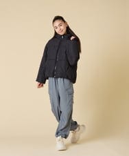 KJJAD02069 a.v.v KIDS(アー・ヴェ・ヴェ) [100-160]【フード取り外し可能/お家で洗える】中綿ショートブルゾン ピンク
