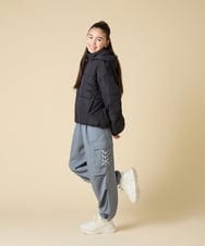 KJJAD02069 a.v.v KIDS(アー・ヴェ・ヴェ) [100-160]【フード取り外し可能/お家で洗える】中綿ショートブルゾン ピンク