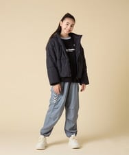 KJJAD02069 a.v.v KIDS(アー・ヴェ・ヴェ) [100-160]【フード取り外し可能/お家で洗える】中綿ショートブルゾン ピンク