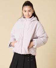 KJJAD02069 a.v.v KIDS(アー・ヴェ・ヴェ) [100-160]【フード取り外し可能/お家で洗える】中綿ショートブルゾン ピンク