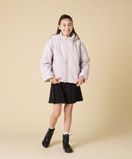 KJJAD02069 a.v.v KIDS(アー・ヴェ・ヴェ) [100-160]【フード取り外し可能/お家で洗える】中綿ショートブルゾン ピンク