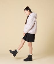 KJJAD02069 a.v.v KIDS(アー・ヴェ・ヴェ) [100-160]【フード取り外し可能/お家で洗える】中綿ショートブルゾン ピンク