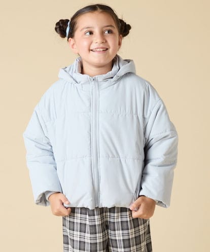 KJJAD02069 a.v.v KIDS [100-160]【フード取り外し可能/お家で洗える】中綿ショートブルゾン