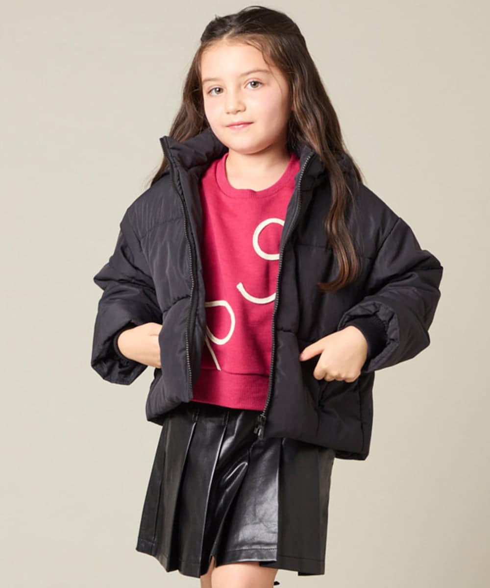 100-160]【フード取り外し可能/お家で洗える】中綿ショートブルゾン