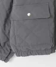 KJJAD03079 a.v.v KIDS(アー・ヴェ・ヴェ) [130-160]【お家で洗える】衿付きキルトボアジャケット ダークグレー