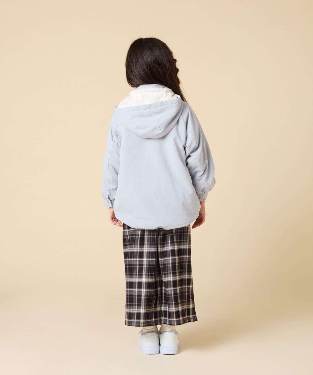 KJJAD04069 a.v.v KIDS(アー・ヴェ・ヴェ) [120-160]【フード取り外し可能/お家で洗える】裏ボアマウンテンパーカー ライトブルー