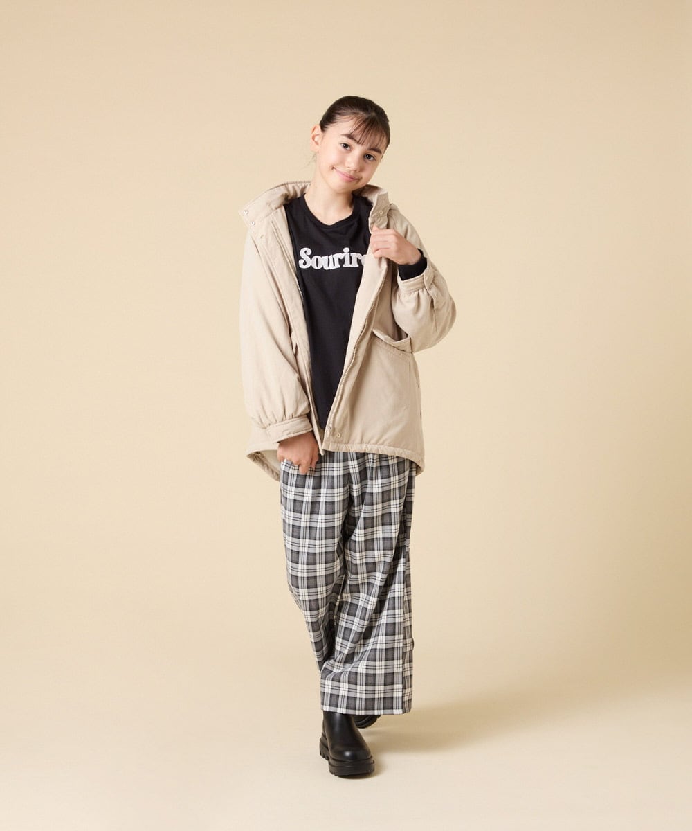 KJJAD04069 a.v.v KIDS(アー・ヴェ・ヴェ) [120-160]【フード取り外し可能/お家で洗える】裏ボアマウンテンパーカー ライトブルー