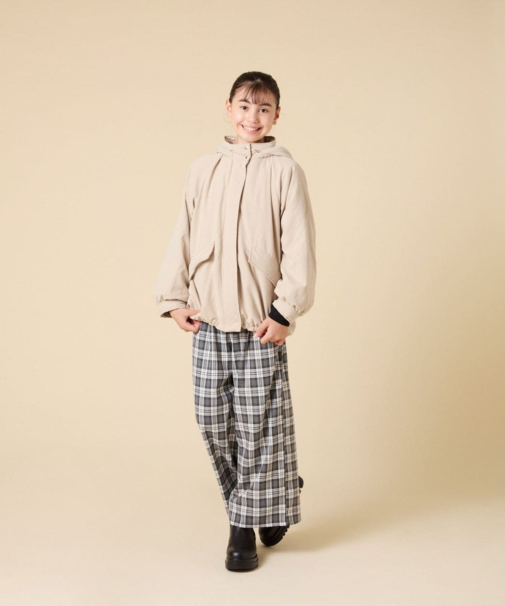 KJJAD04069 a.v.v KIDS(アー・ヴェ・ヴェ) [120-160]【フード取り外し可能/お家で洗える】裏ボアマウンテンパーカー ライトブルー