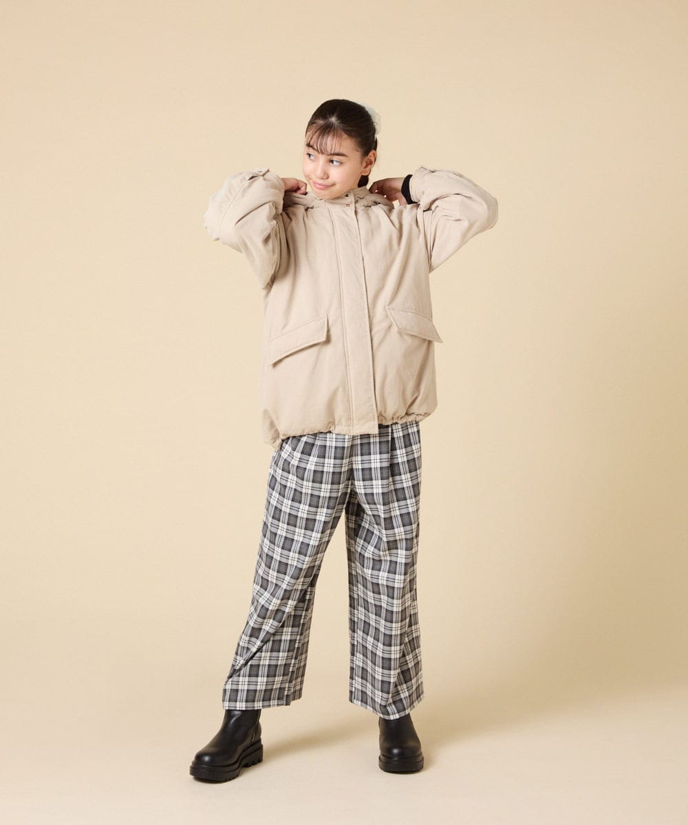 KJJAD04069 a.v.v KIDS(アー・ヴェ・ヴェ) [120-160]【フード取り外し可能/お家で洗える】裏ボアマウンテンパーカー ライトブルー
