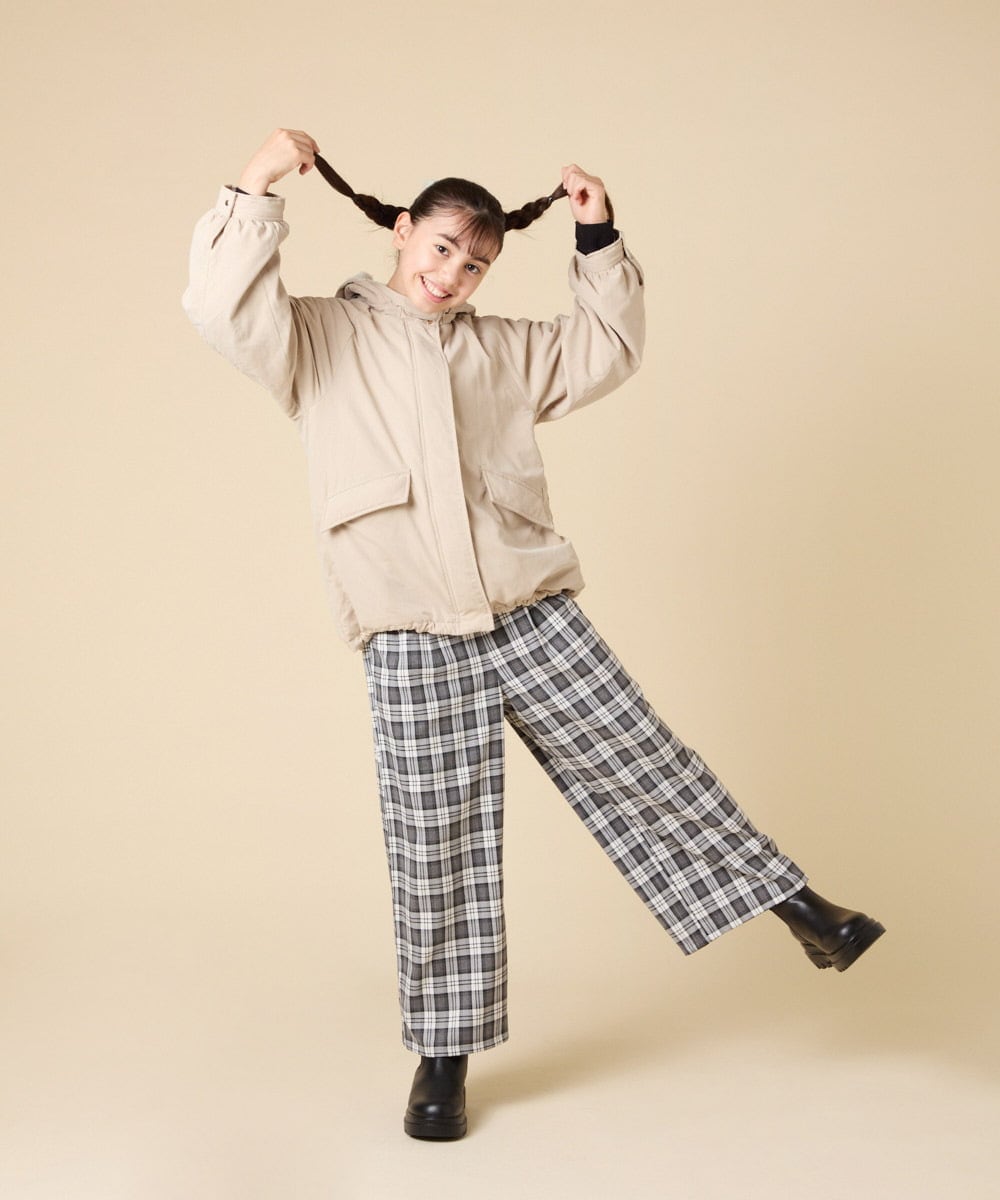 KJJAD04069 a.v.v KIDS(アー・ヴェ・ヴェ) [120-160]【フード取り外し可能/お家で洗える】裏ボアマウンテンパーカー ライトブルー