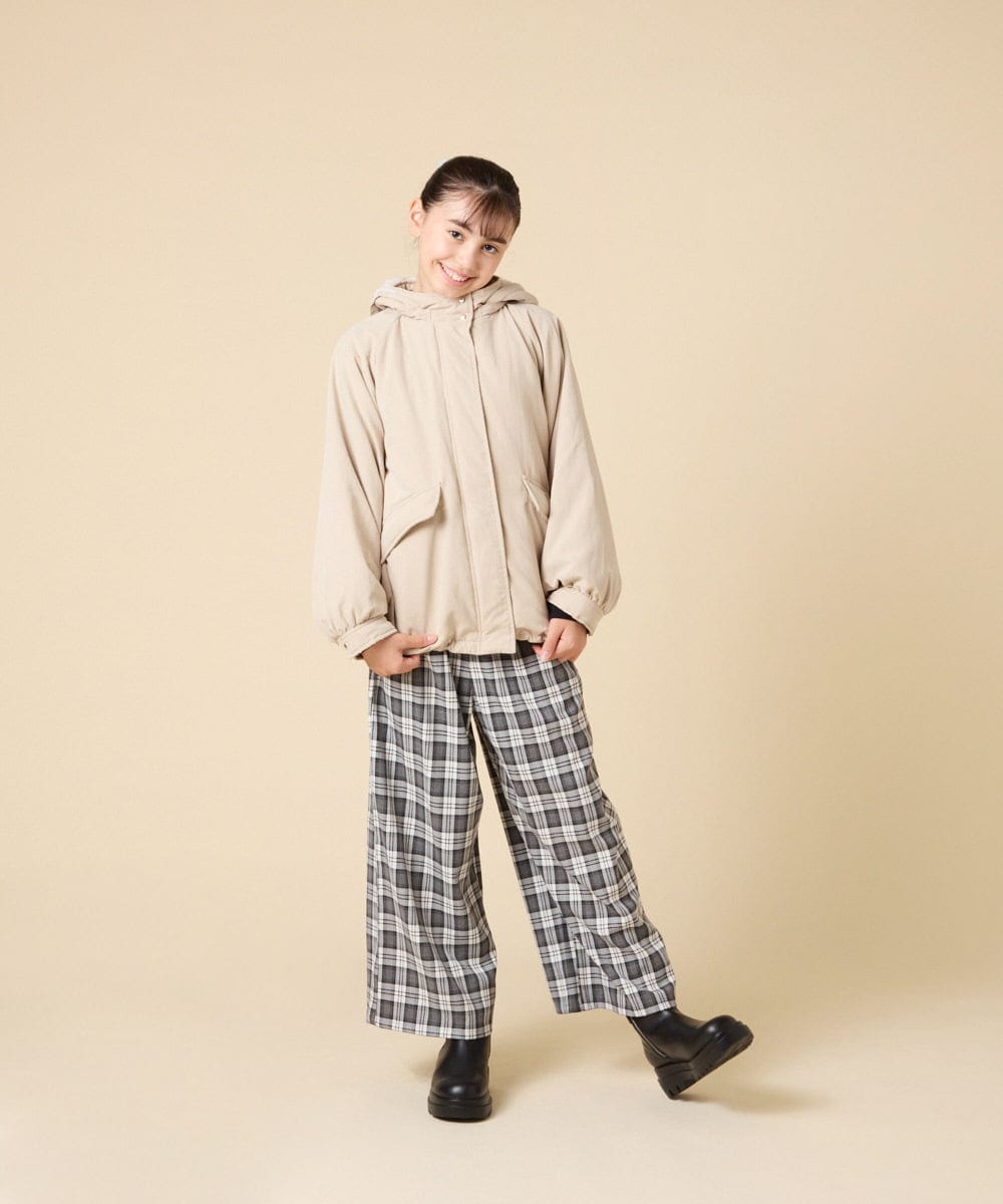 KJJAD04069 a.v.v KIDS(アー・ヴェ・ヴェ) [120-160]【フード取り外し可能/お家で洗える】裏ボアマウンテンパーカー ライトブルー