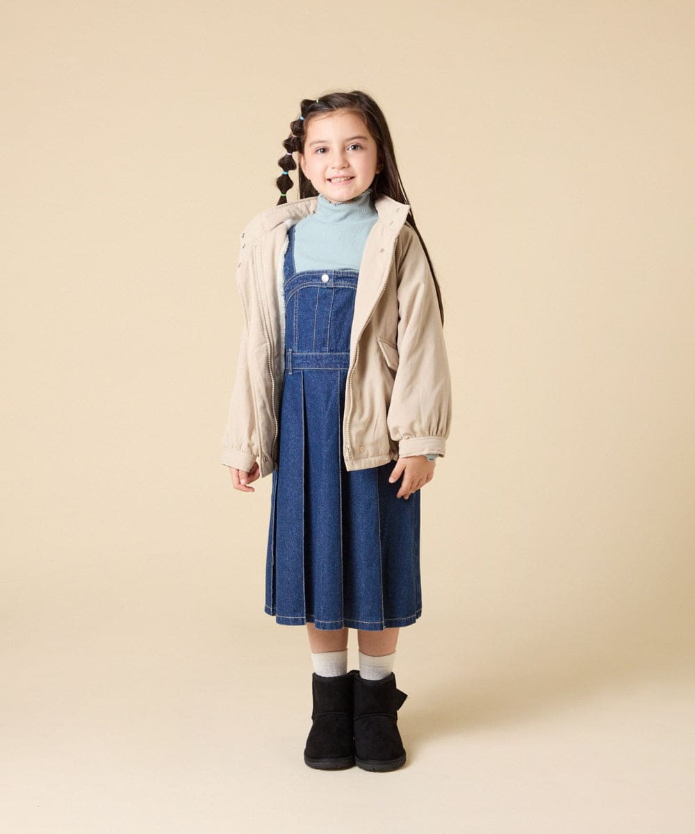 KJJAD04069 a.v.v KIDS(アー・ヴェ・ヴェ) [120-160]【フード取り外し可能/お家で洗える】裏ボアマウンテンパーカー ライトブルー