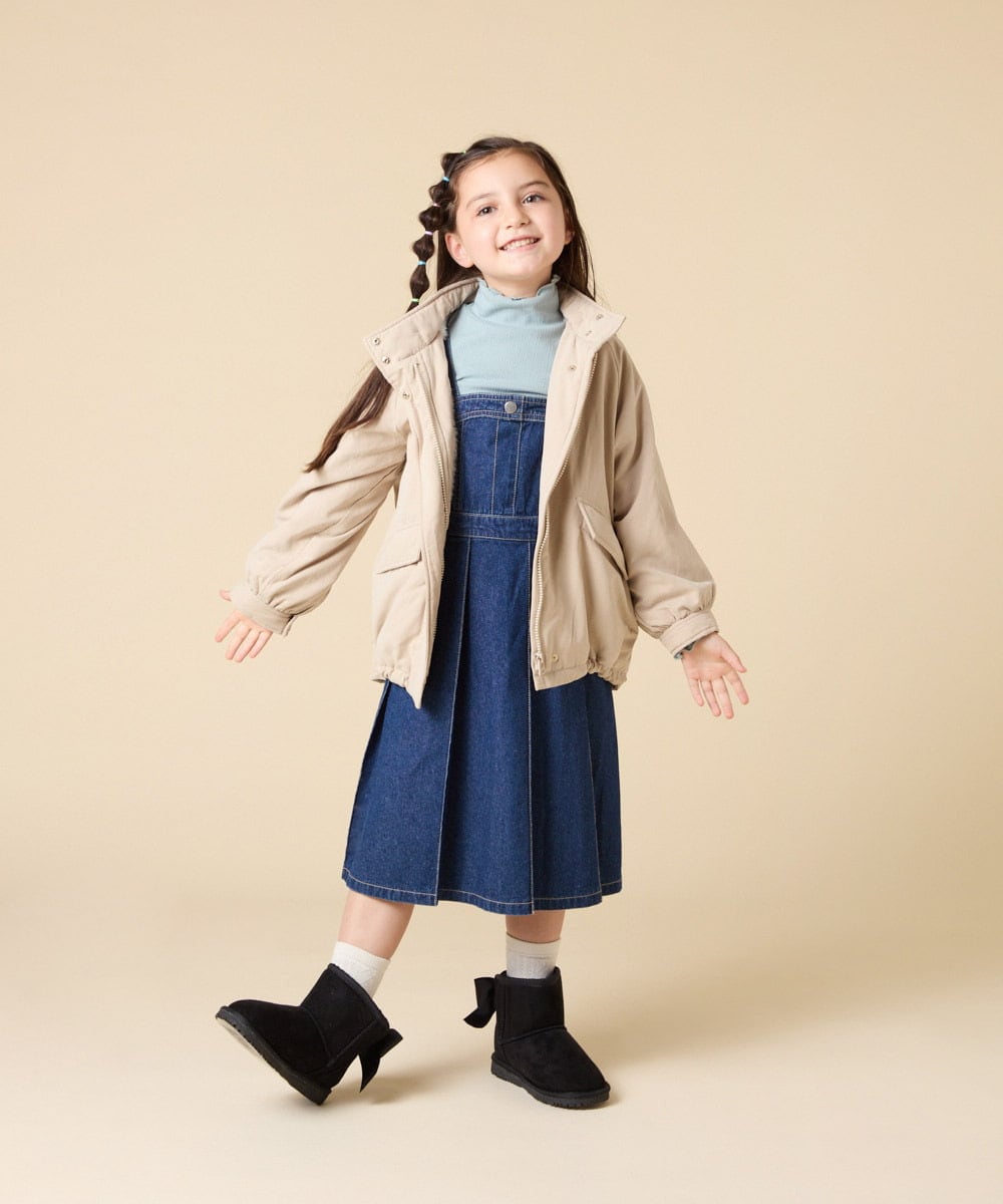 KJJAD04069 a.v.v KIDS(アー・ヴェ・ヴェ) [120-160]【フード取り外し可能/お家で洗える】裏ボアマウンテンパーカー ライトブルー
