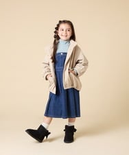 KJJAD04069 a.v.v KIDS(アー・ヴェ・ヴェ) [120-160]【フード取り外し可能/お家で洗える】裏ボアマウンテンパーカー ライトブルー