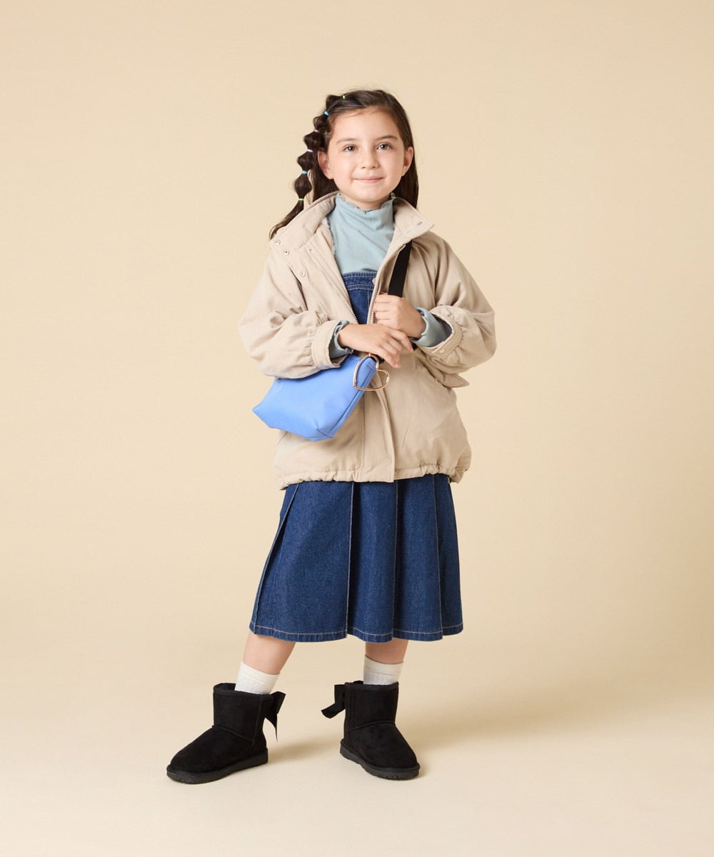 KJJAD04069 a.v.v KIDS(アー・ヴェ・ヴェ) [120-160]【フード取り外し可能/お家で洗える】裏ボアマウンテンパーカー ライトブルー