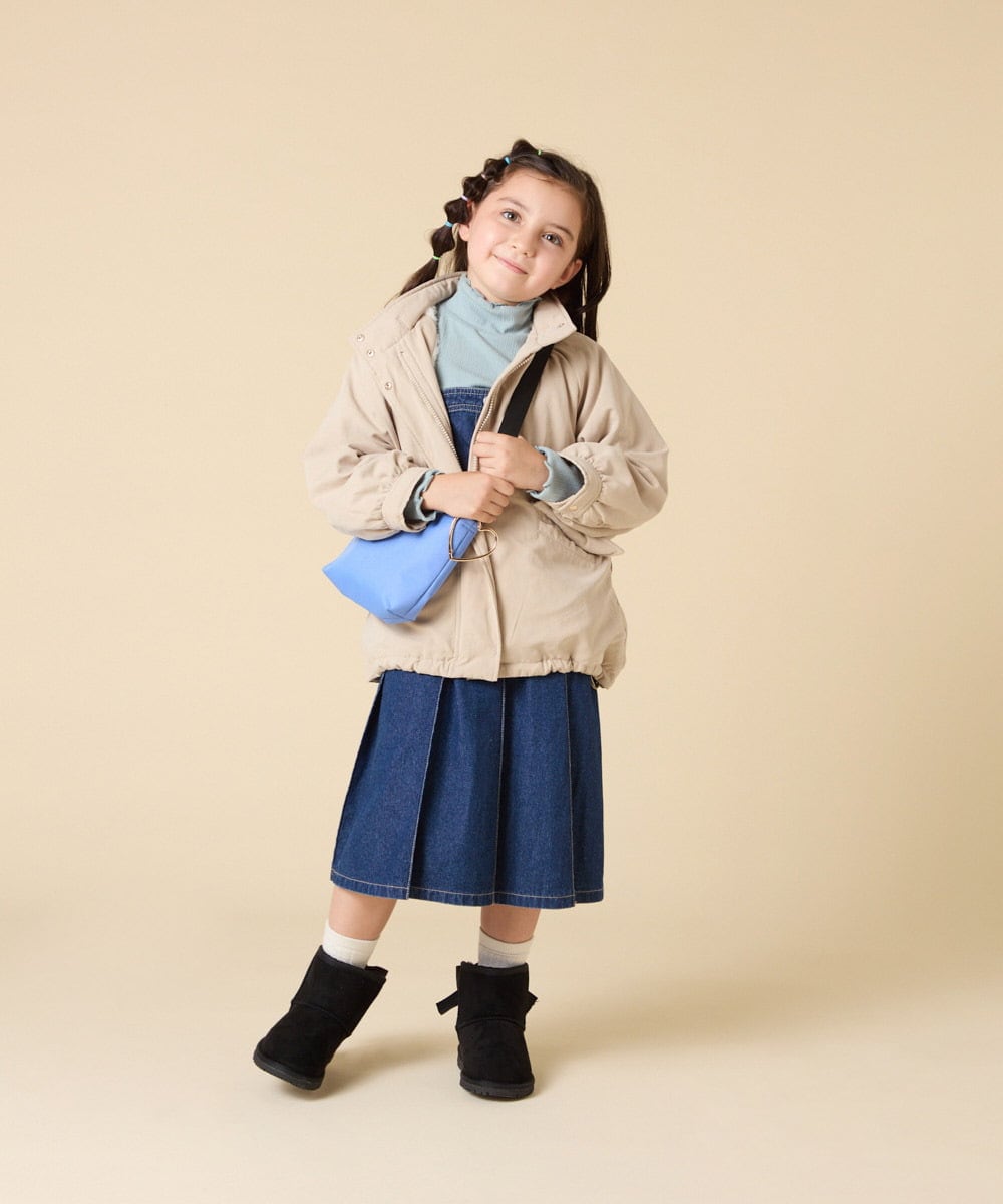 KJJAD04069 a.v.v KIDS(アー・ヴェ・ヴェ) [120-160]【フード取り外し可能/お家で洗える】裏ボアマウンテンパーカー ライトブルー