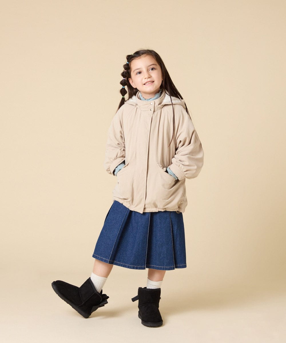 KJJAD04069 a.v.v KIDS(アー・ヴェ・ヴェ) [120-160]【フード取り外し可能/お家で洗える】裏ボアマウンテンパーカー ライトブルー
