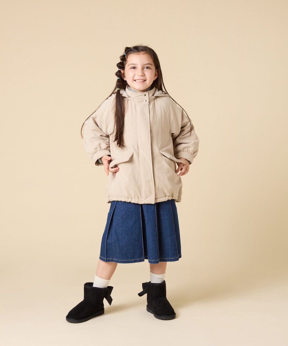 KJJAD04069 a.v.v KIDS(アー・ヴェ・ヴェ) [120-160]【フード取り外し可能/お家で洗える】裏ボアマウンテンパーカー ライトブルー