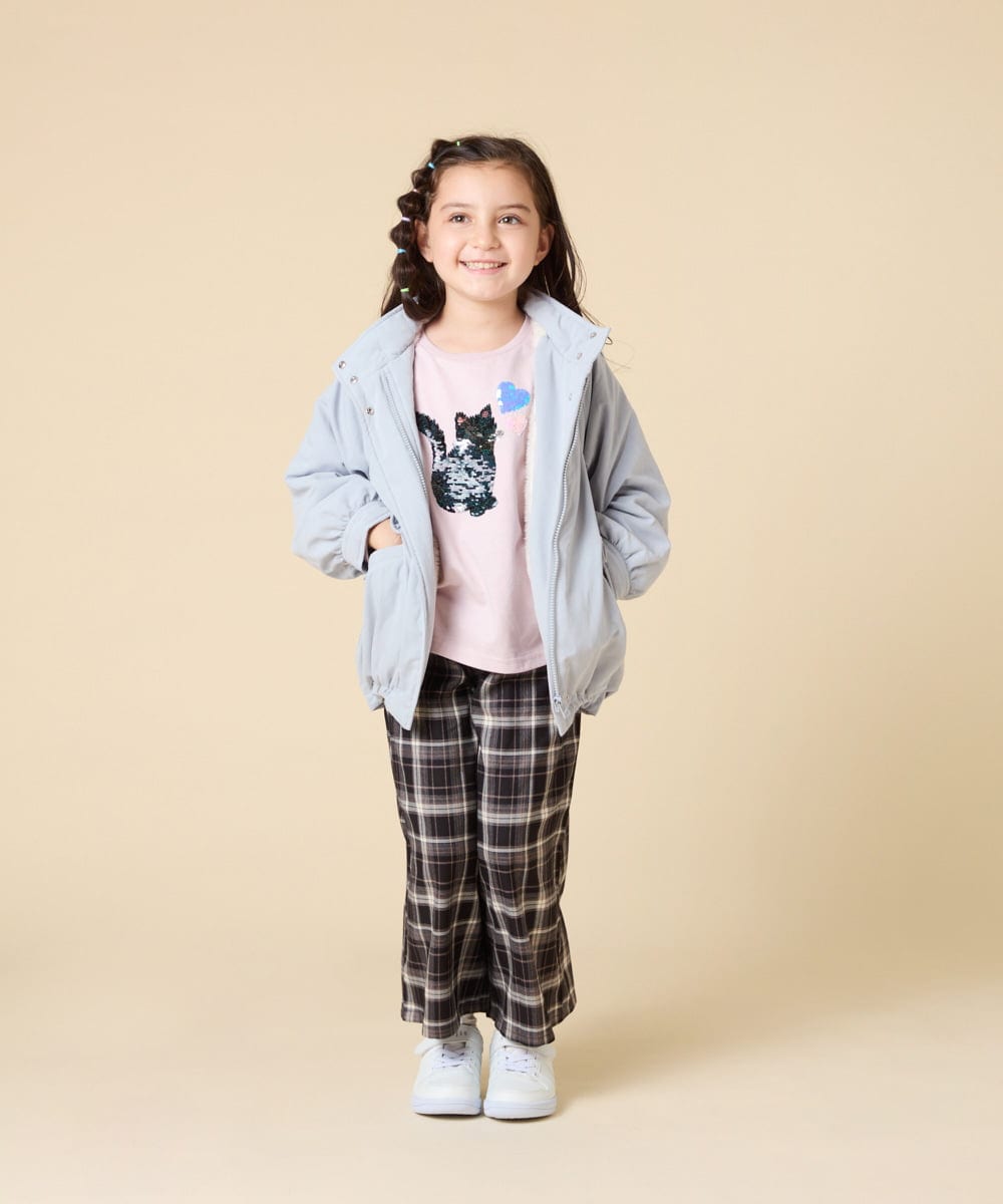KJJAD04069 a.v.v KIDS(アー・ヴェ・ヴェ) [120-160]【フード取り外し可能/お家で洗える】裏ボアマウンテンパーカー ライトブルー