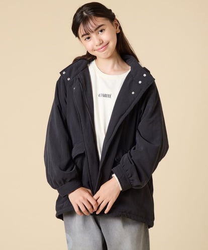 KJJAD04069 a.v.v KIDS [120-160]【フード取り外し可能/お家で洗える】裏ボアマウンテンパーカー
