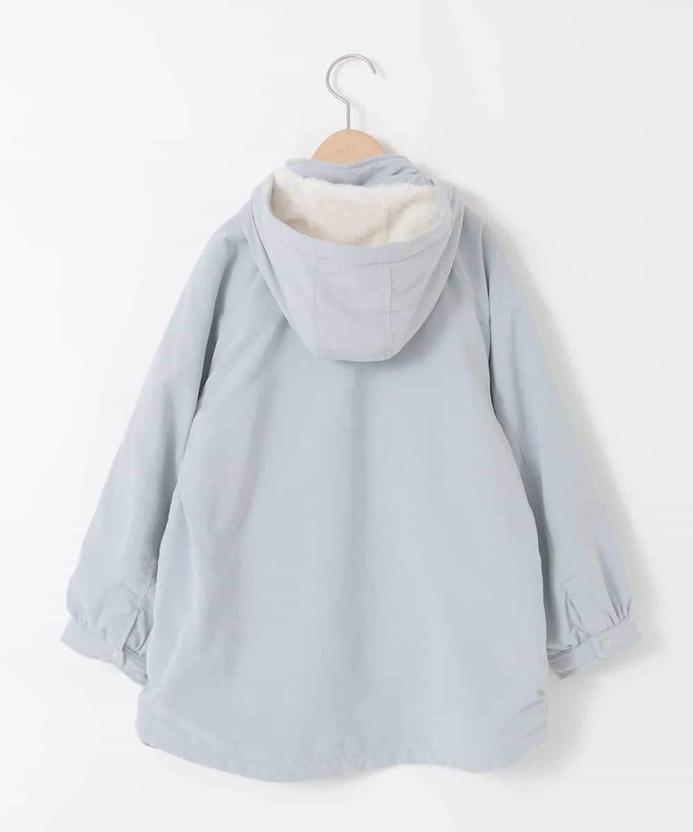 KJJAD04069 a.v.v KIDS(アー・ヴェ・ヴェ) [120-160]【フード取り外し可能/お家で洗える】裏ボアマウンテンパーカー ライトブルー