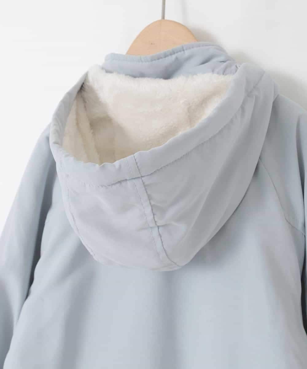 KJJAD04069 a.v.v KIDS(アー・ヴェ・ヴェ) [120-160]【フード取り外し可能/お家で洗える】裏ボアマウンテンパーカー ライトブルー