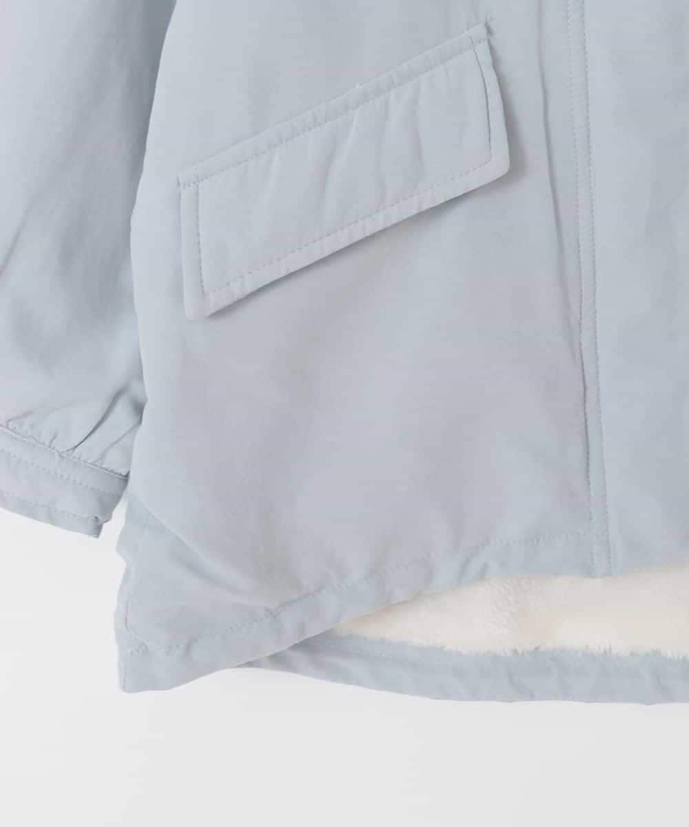 KJJAD04069 a.v.v KIDS(アー・ヴェ・ヴェ) [120-160]【フード取り外し可能/お家で洗える】裏ボアマウンテンパーカー ライトブルー