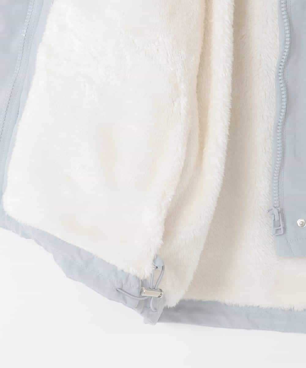 KJJAD04069 a.v.v KIDS(アー・ヴェ・ヴェ) [120-160]【フード取り外し可能/お家で洗える】裏ボアマウンテンパーカー ライトブルー