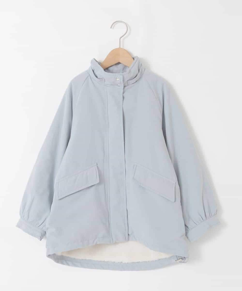 KJJAD04069 a.v.v KIDS(アー・ヴェ・ヴェ) [120-160]【フード取り外し可能/お家で洗える】裏ボアマウンテンパーカー ライトブルー