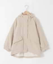 KJJAD04069 a.v.v KIDS(アー・ヴェ・ヴェ) [120-160]【フード取り外し可能/お家で洗える】裏ボアマウンテンパーカー ベージュ