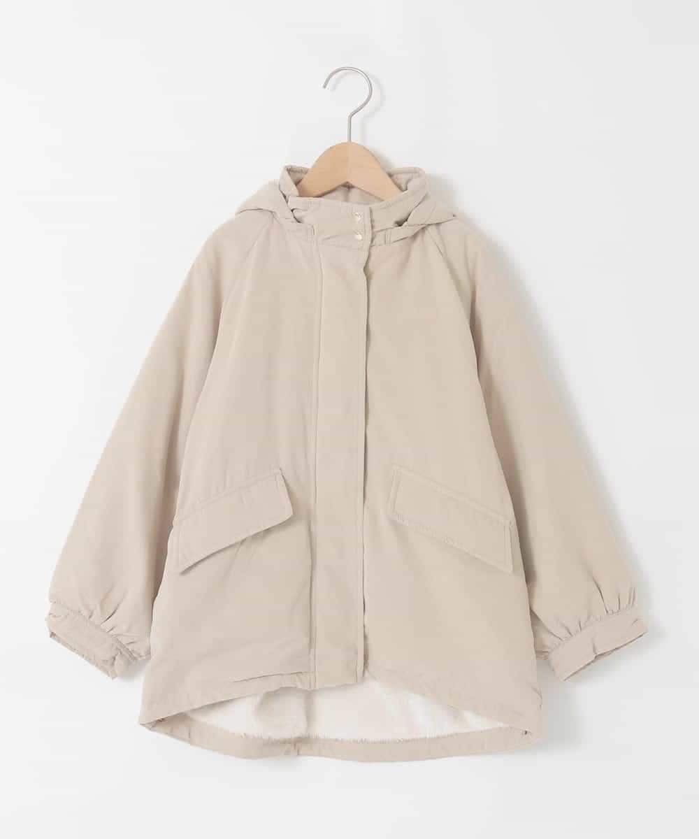 KJJAD04069 a.v.v KIDS(アー・ヴェ・ヴェ) [120-160]【フード取り外し可能/お家で洗える】裏ボアマウンテンパーカー ベージュ